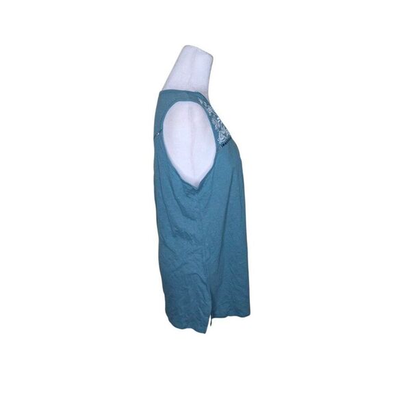 Market & Spruce Top Tank Top Womens Size M Blue Sleeveless Flowy Embroidered - Picture 4 of 10
